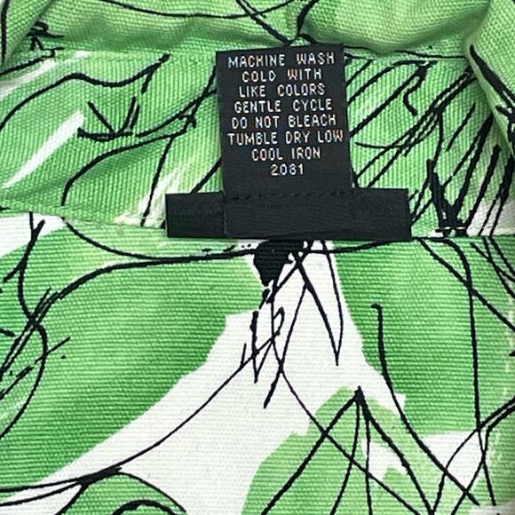 Rafaella Women’s Cropped Button-Up Jacket, Green Floral Print, Size M - Picture 5 of 9